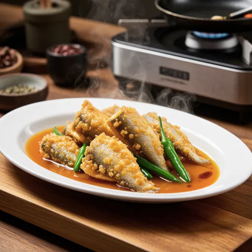 Horse Mackerel Curry Meunière