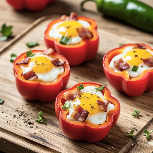 Mini Bell Pepper Bacon Egg Cups