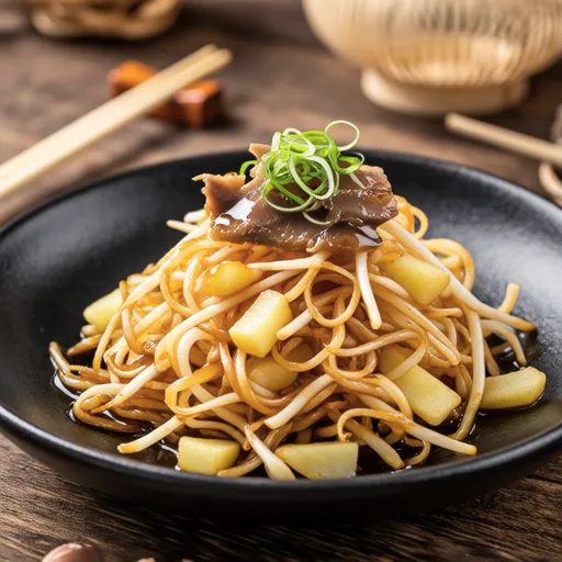Bean Sprouts and Potato with Bonito Flakes
