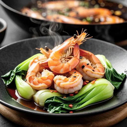 Stir-fried Bok Choy and Shrimp with Oyster Sauce