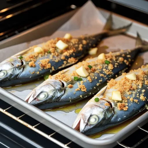 Garlic Breadcrumb Baked Sardines