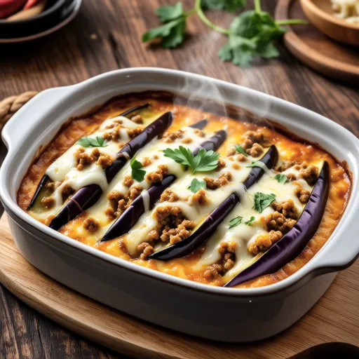 Eggplant Curry Cheese Steamed Dish