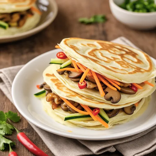 Simple Enoki Mushroom Pancakes