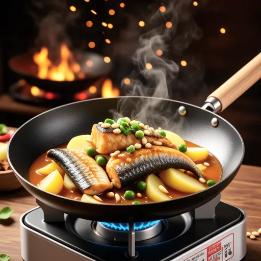 Mackerel and Potato Curry Sauté