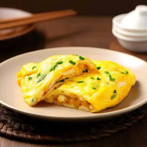 Chinese-Style Omelette with Green Onion