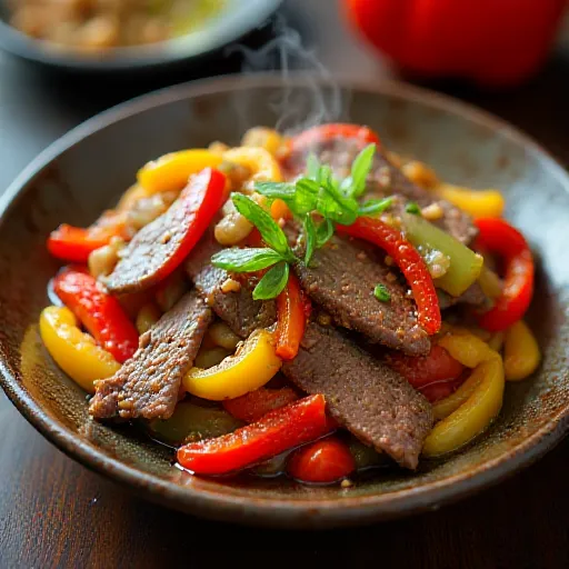 Beef Tongue and Bell Pepper Stir-fry