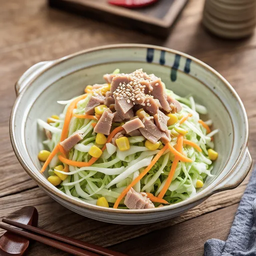 Cabbage and Tuna with Salt Dressing