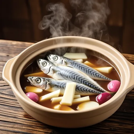 Horse Mackerel and Burdock Simmered with Umeboshi