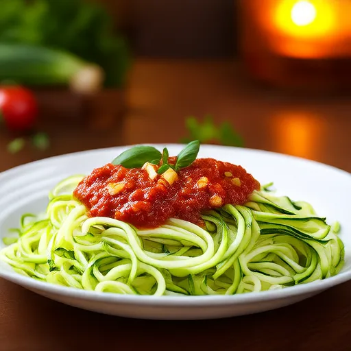 Zucchini Noodles with Tomato Sauce