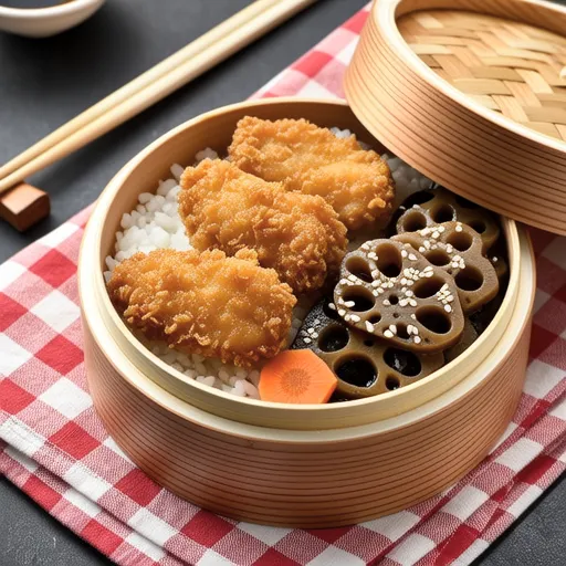 Non-fried Karaage & Microwave Kinpira Bento