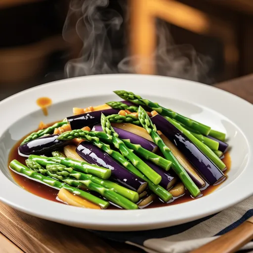 Asparagus and Eggplant Stir-fry