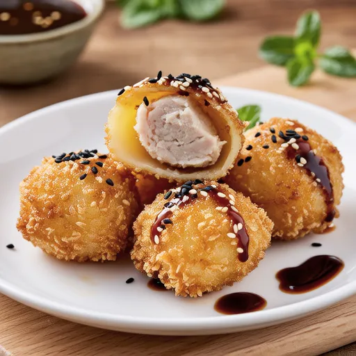 Potato and Black Sesame Tsukune