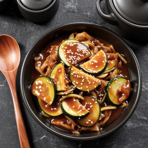 Simple Soy Sauce Zucchini Tteokbokki