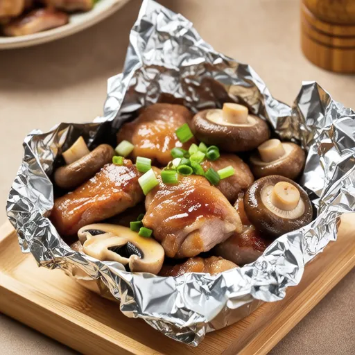 Seseri and Mushroom Foil Bake