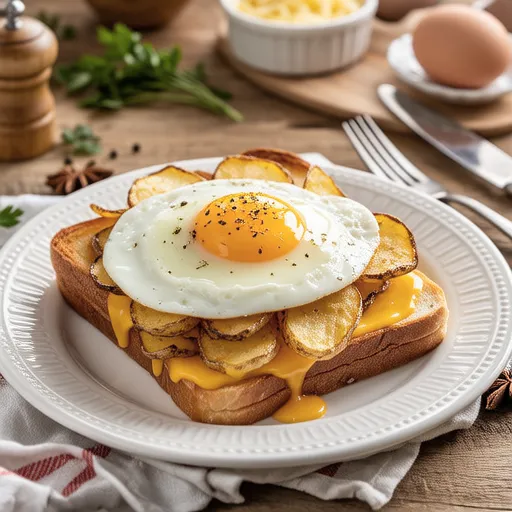 Egg and Potato Cheese French Toast