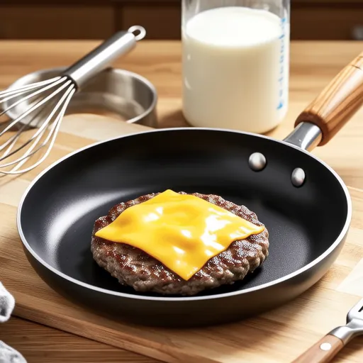 Frying Pan Omelette Hamburger