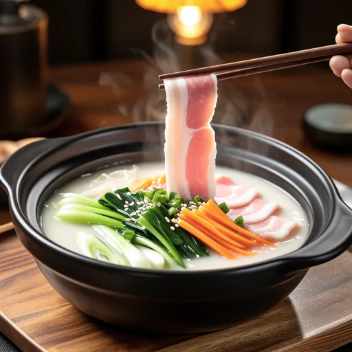Pork and Nira Soy Milk Chige