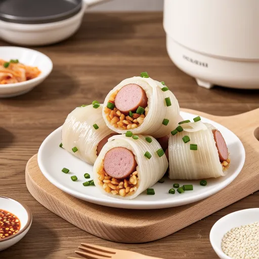 Pink Sausage Rice Balls