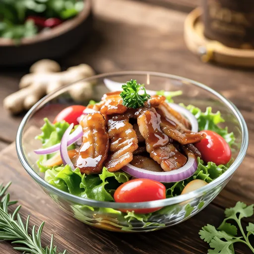 Pork Ginger Stir-fry Salad