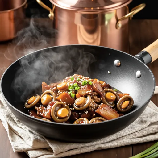 Stir-fried Pork and King Oyster Mushrooms with Ginger Miso