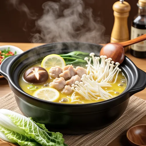 Chicken and Napa Cabbage Lemon Hot Pot