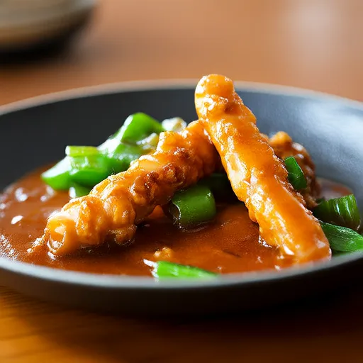 Chikuwa xào ngọt cay với ớt shishito