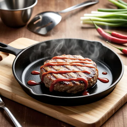 Tuna Hamburg Steak with Sauce