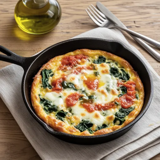 Spinach Tomato Sauce Frittata