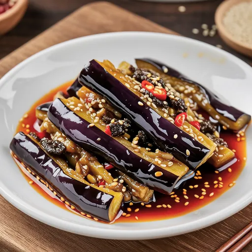 Spicy Eggplant and Sesame Kombu Snack