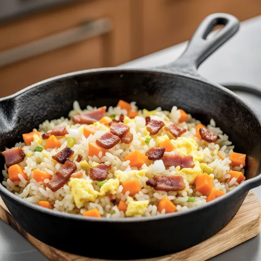 Carrot and Bacon Fried Rice