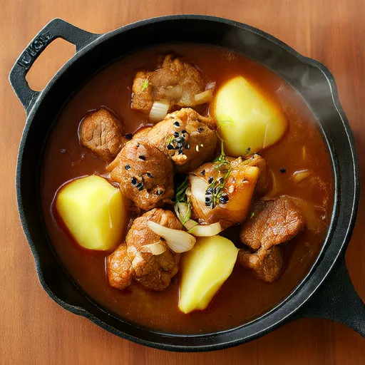Ensopado de carne de porco e batatas