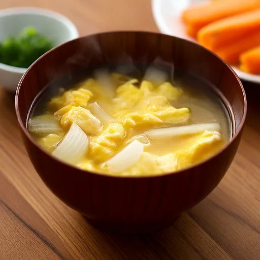 Суп с яйцом и овощами