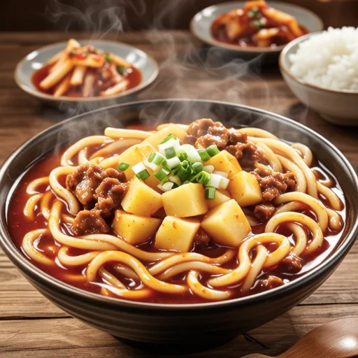 Spam Jjageuli Noodles