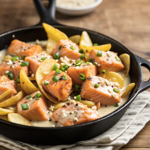 Sweet Potato and Salmon Cream Stew