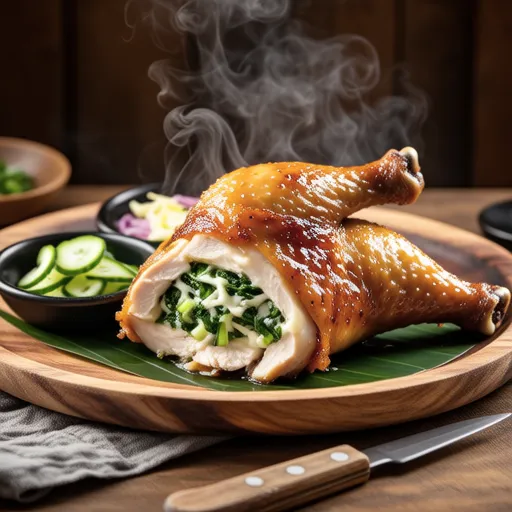 Grilled Chicken Thigh with Miso and Cheese