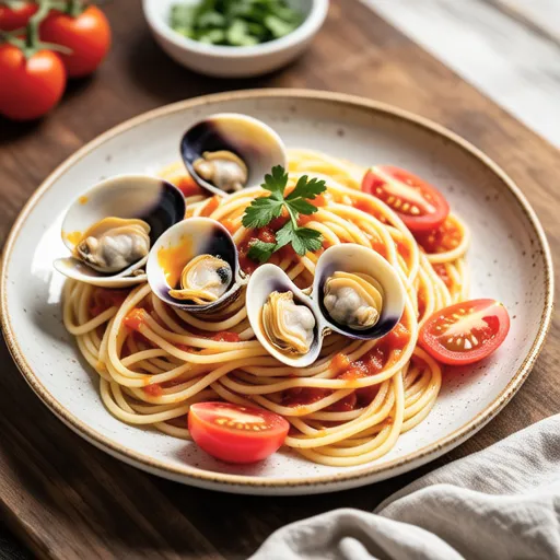 Asari and Tomato Oil Pasta