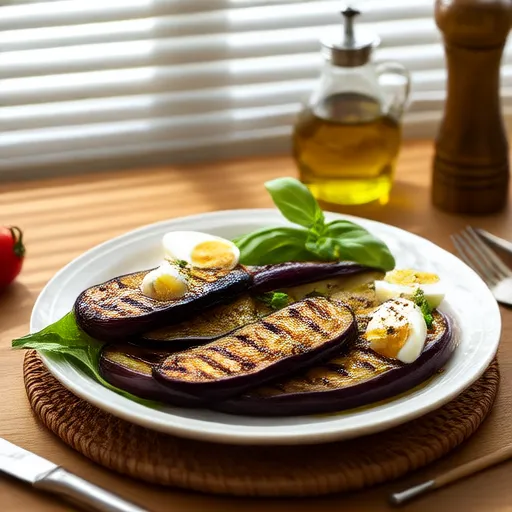 Gebratener Auberginensalat
