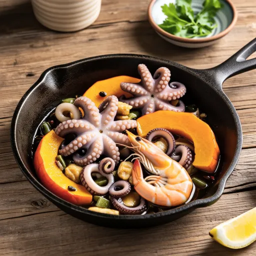 Seafood and Pumpkin Ajillo