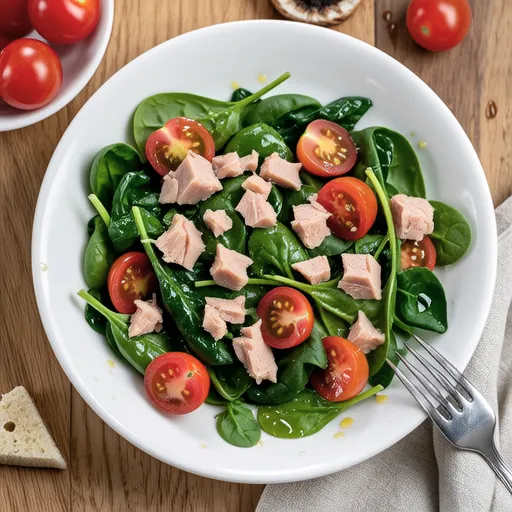 Spinach and Tomato Tuna Salad