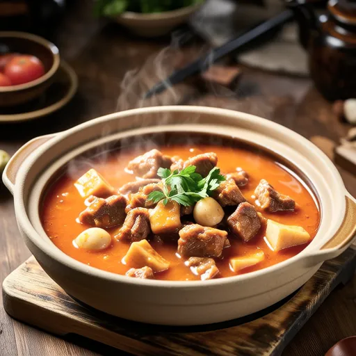 Shimeji and Pork Tomato Cream Stew