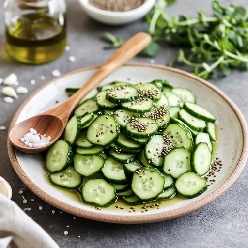 Cucumber Perilla Seed Salad