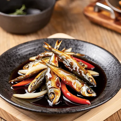 Pan-fried Dried Horse Mackerel with Black Vinegar