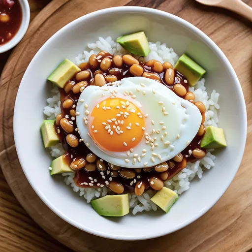 Natto and Avocado Yukke Bowl