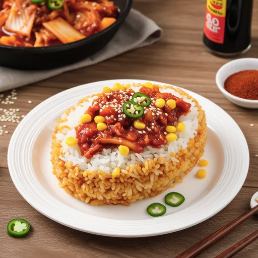 Corn Cheese Kimchi Fried Rice