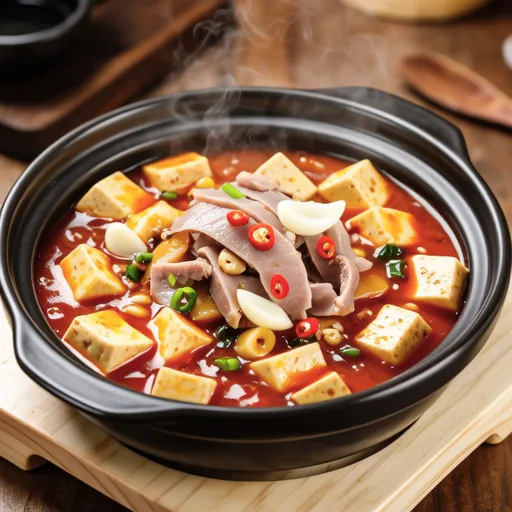 Spicy Soft Tofu Stew with Tuna