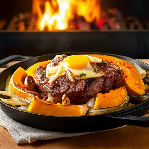 Grilled Cheese with Beef Brisket and Pumpkin