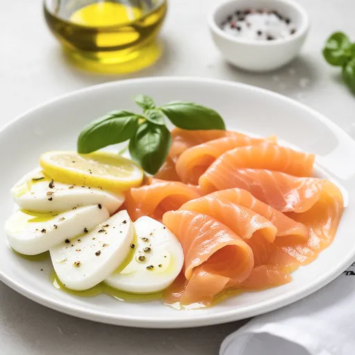 Smoked Salmon and Mozzarella Caprese