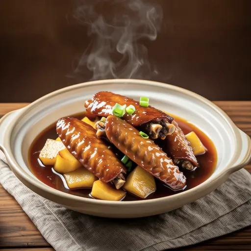 Braised Daikon and Chicken Wings