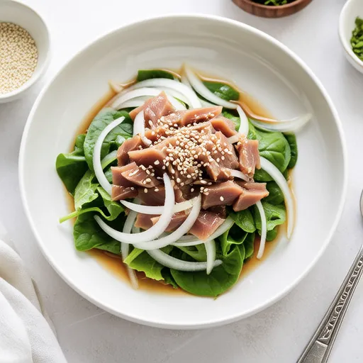 Fresh Onion and Tuna Sesame Salad
