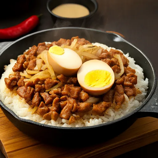 Arroz Frito com Carne de Porco